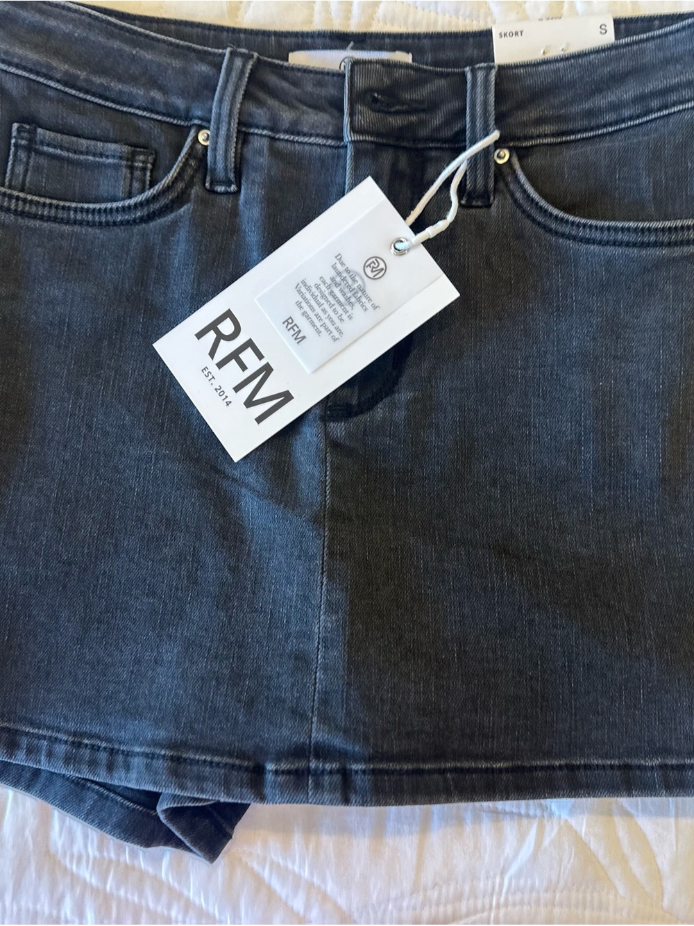 RFM Women's Black Denim Skort - Classic Casual Style